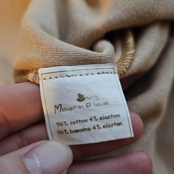 Mouse In A House Tan Velvet Velour Elegant Girls Dress - Size 8/9 yrs NWOT RARE - Picture 4 of 9